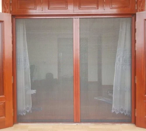 Cửa lưới chống muỗi màu vân gỗ