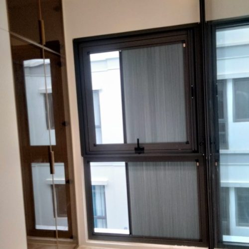 Rèm cửa tổ ong gắn kính cản nắng 100%